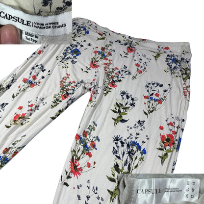 Capsule® White Lounge Pants Floral-3XL