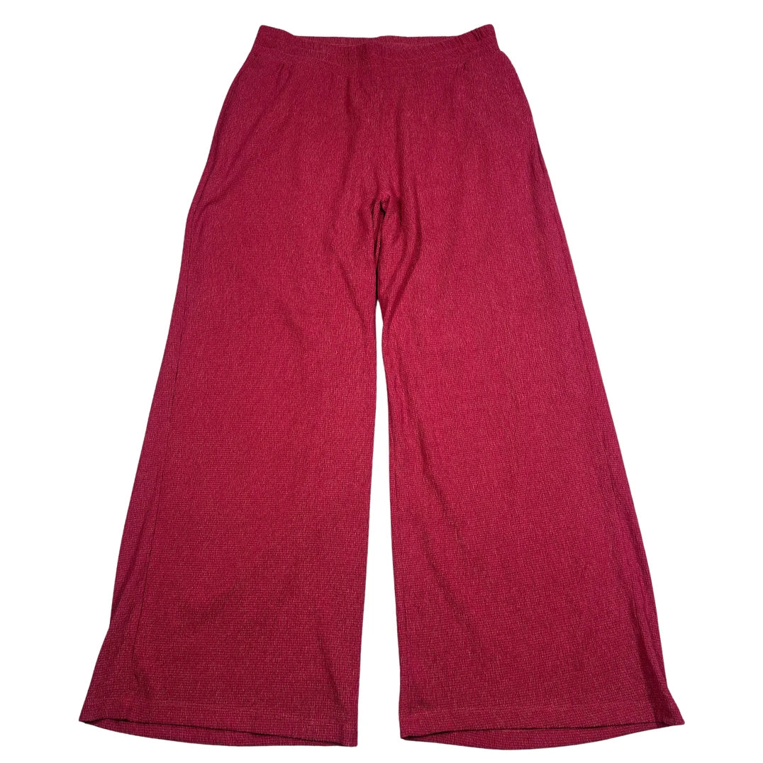 Zero® Burgundy Wide Leg Trousers-S