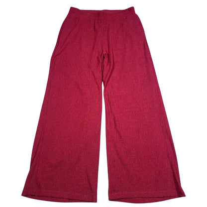 Zero® Burgundy Wide Leg Trousers-S