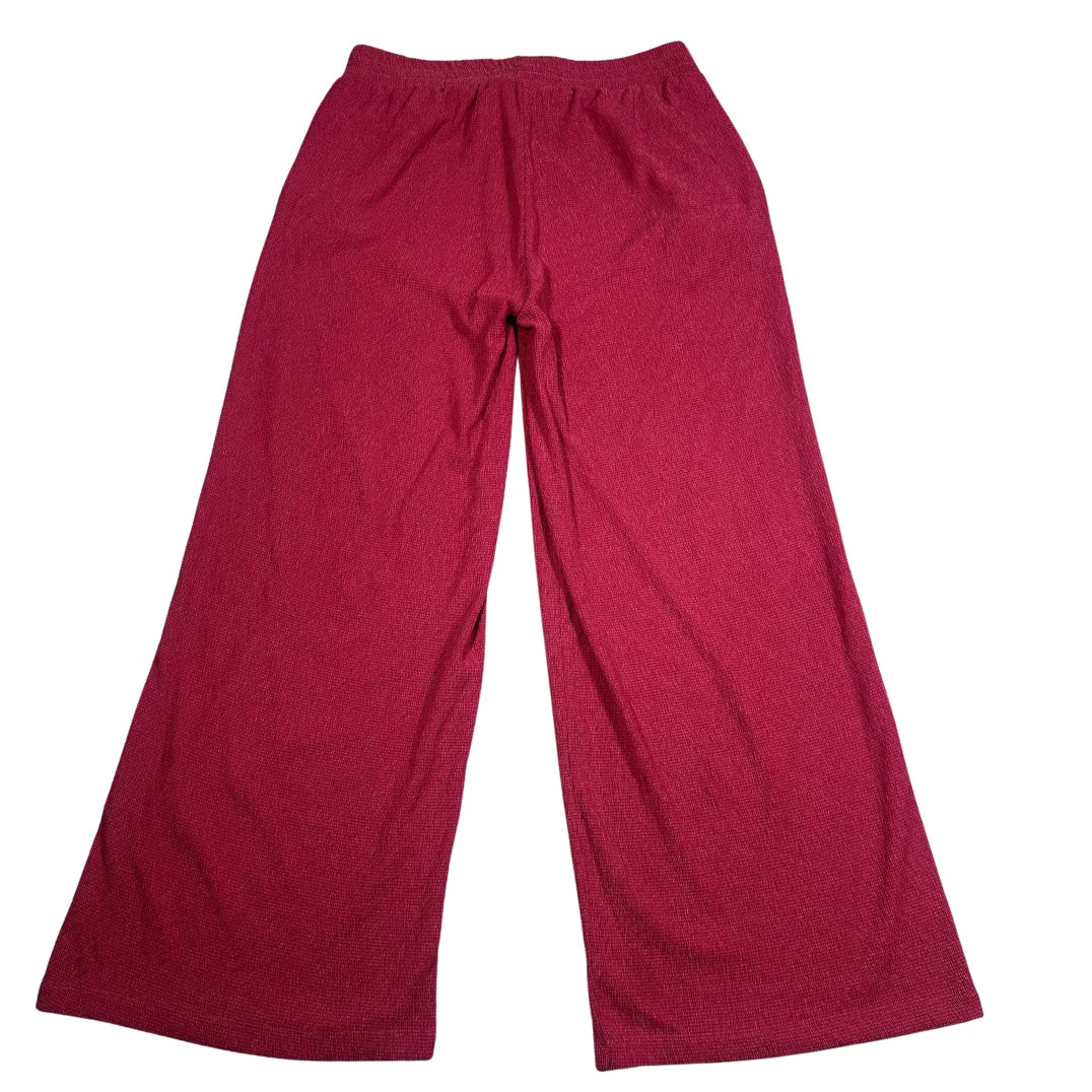 Zero® Burgundy Wide Leg Trousers-S