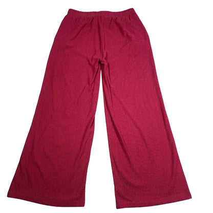 Zero® Burgundy Wide Leg Trousers-S