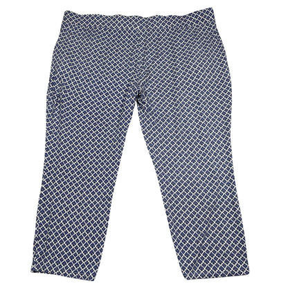 Essentials® Blue Pattern Capri Trousers-2XL