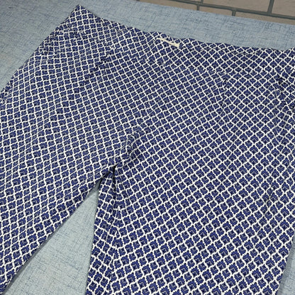Essentials® Blue Pattern Capri Trousers-2XL