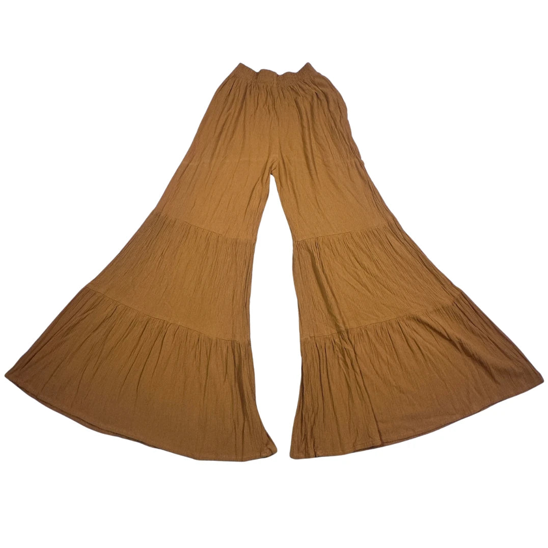 Modern Walk® Brown Tiered Palazzo Pants-XL