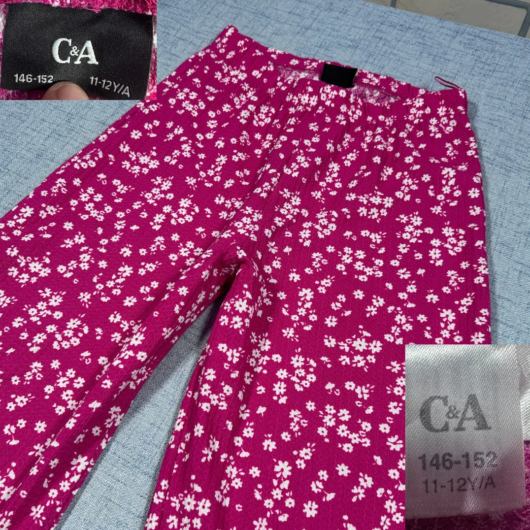 C&A® Pink Floral Kids Trousers-S