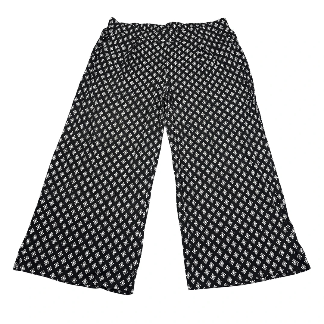 Ellos® Black Geometric Lounge Pants-XL