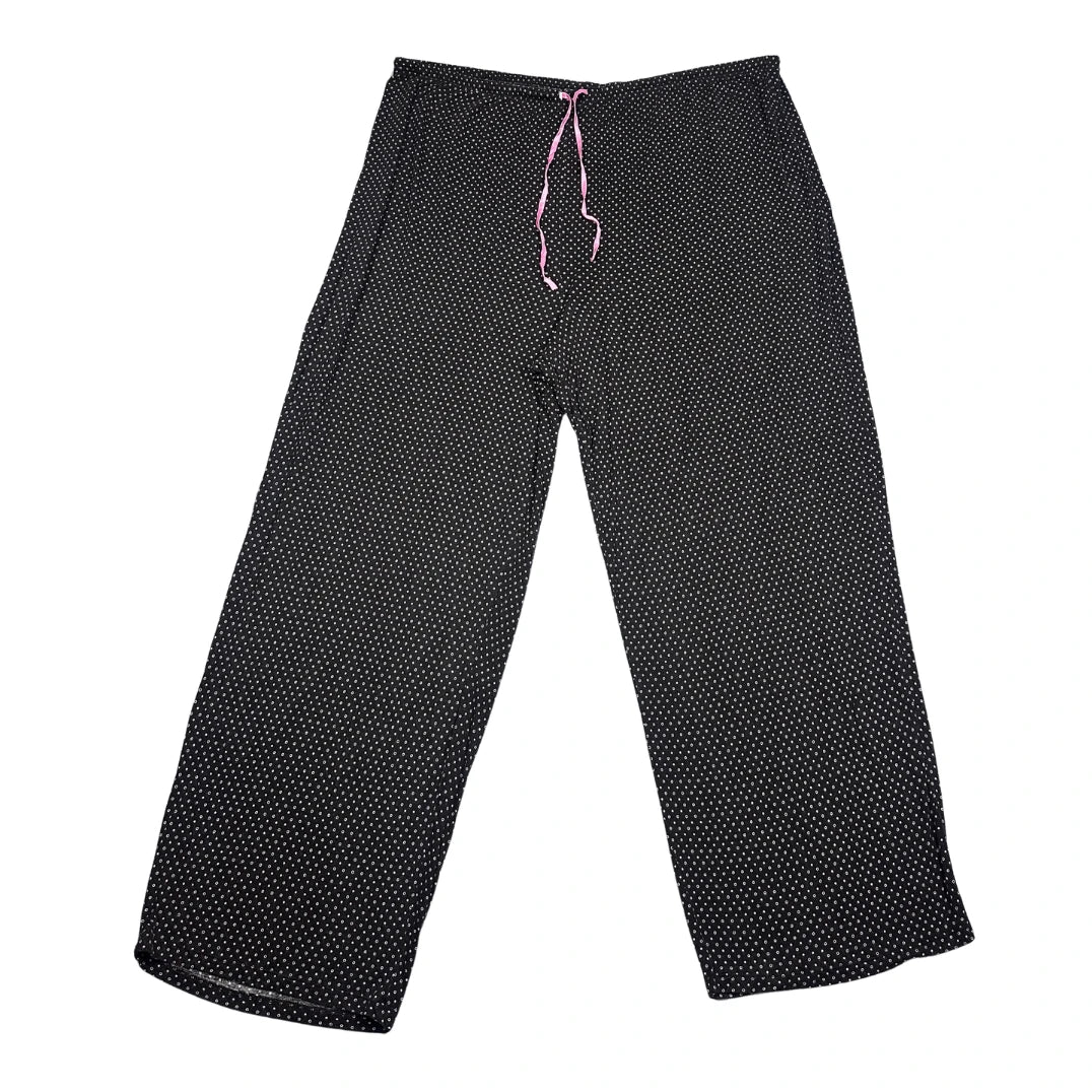 Croft & Barrow® Black Sleep Pants Dotted-3XL