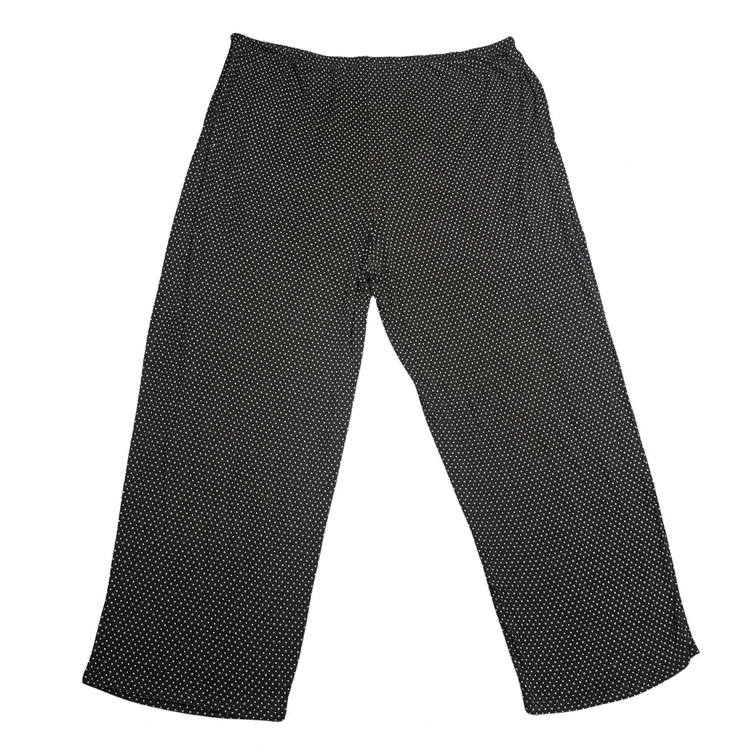 Croft & Barrow® Black Sleep Pants Dotted-3XL