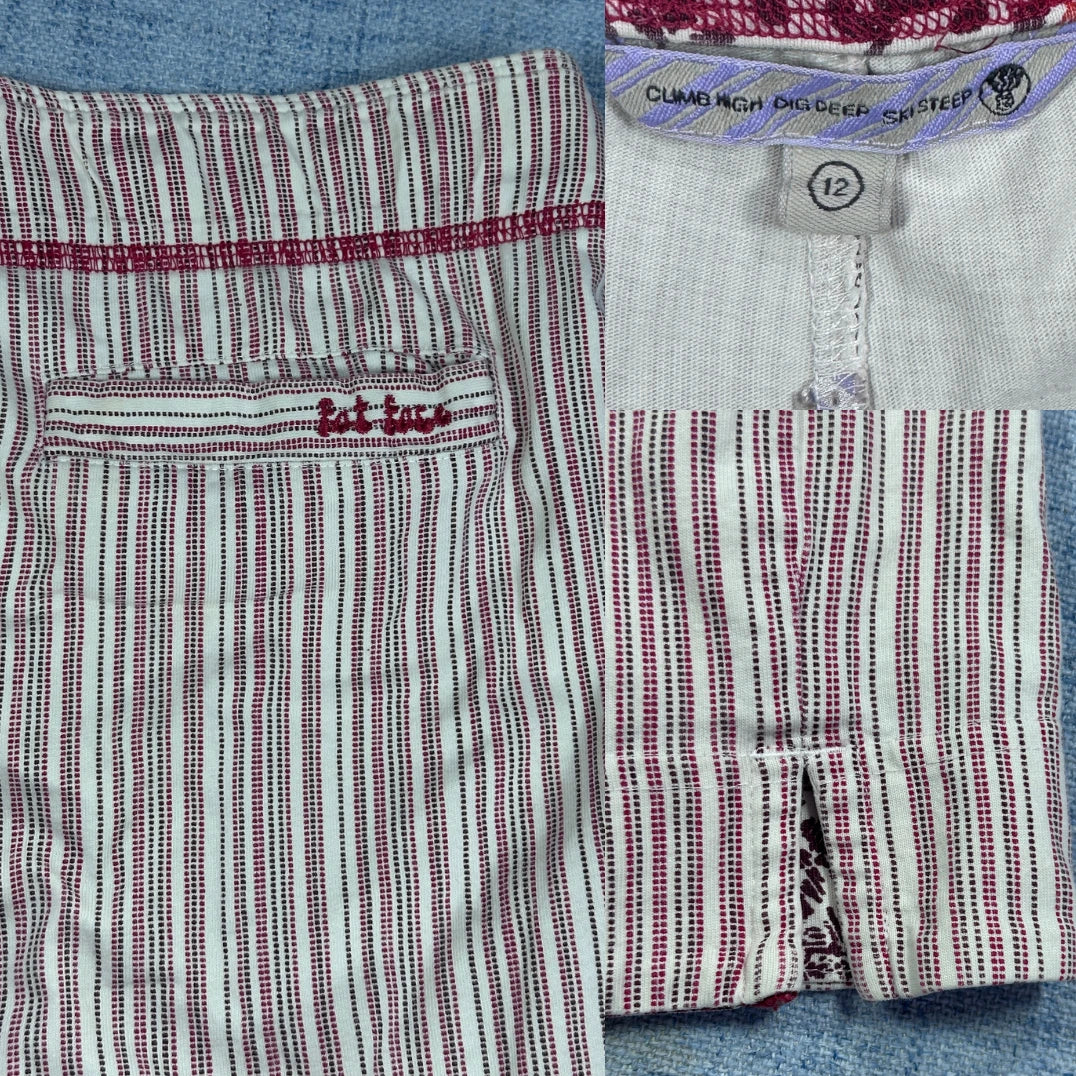 Fat Face® White Lounge Pants Striped-M
