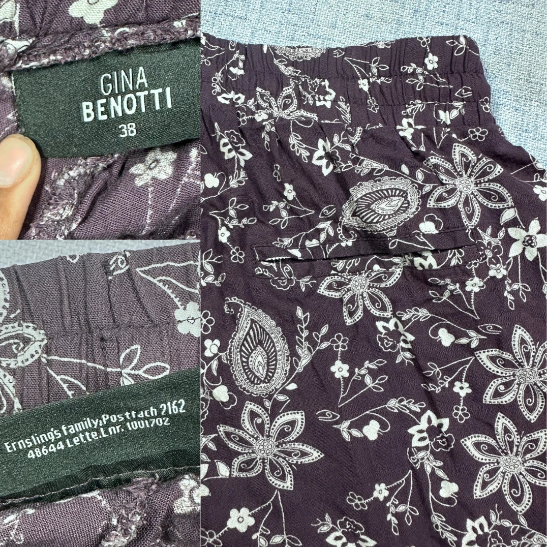 Gina Benotti® Purple Lounge Pants Floral-S
