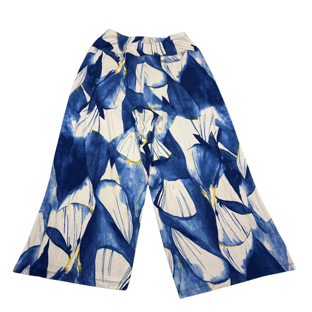 Sympli® Blue Floral Culotte Pants-S