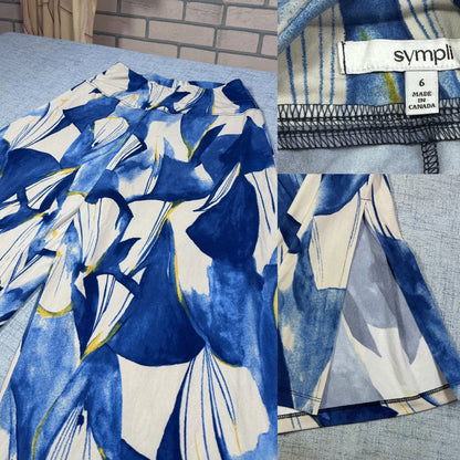 Sympli® Blue Floral Culotte Pants-S