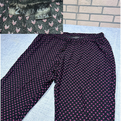 Up2Fashion® Black Printed Lounge Pants-L