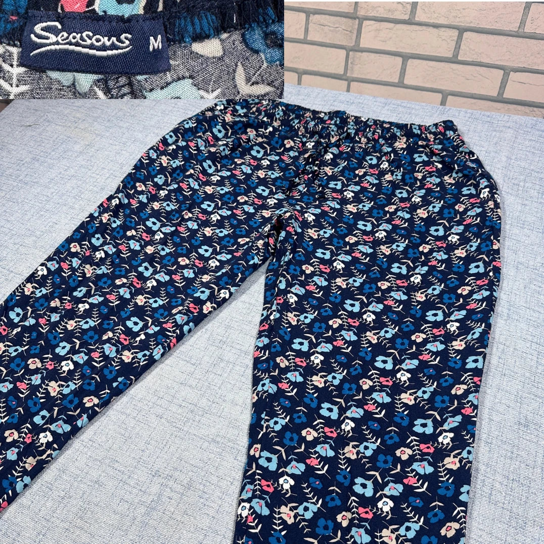 Seasons® Navy Floral Lounge Pants-M