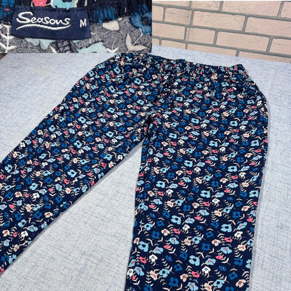 Seasons® Navy Floral Lounge Pants-M