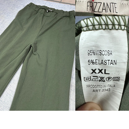 Frizzante® Olive Wide Leg Pants-S