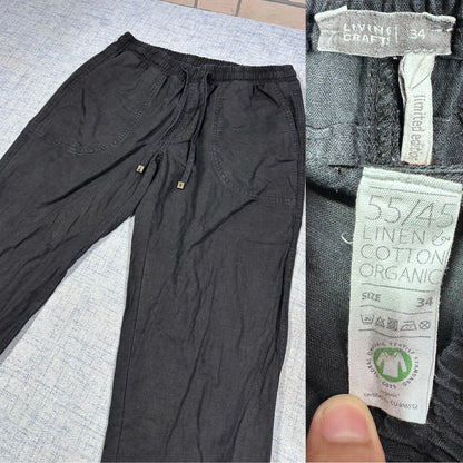 Laura Kent® Black Linen Blend Pants-S