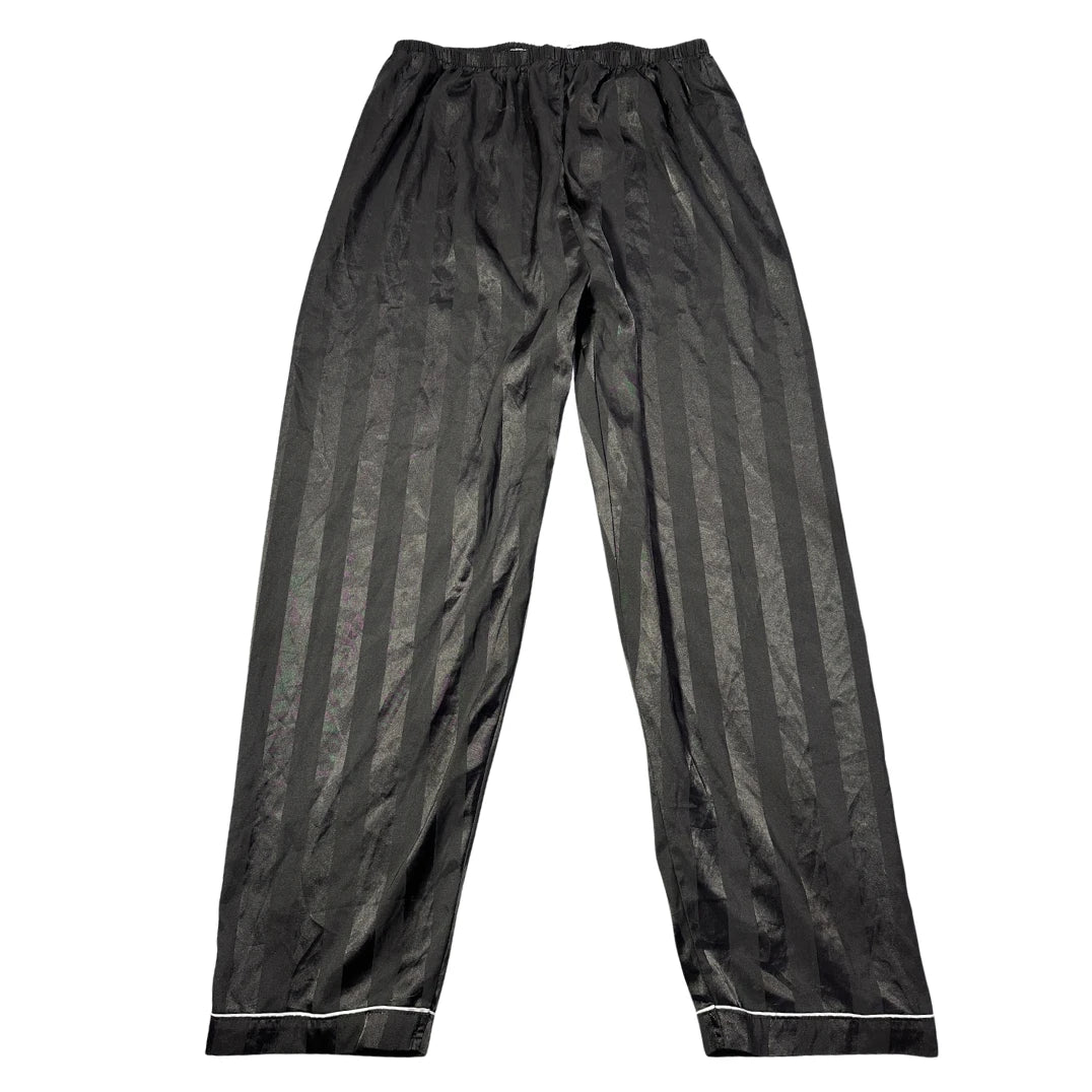 Unbranded Black Pajama Pants Striped