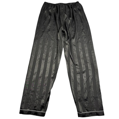Unbranded Black Pajama Pants Striped