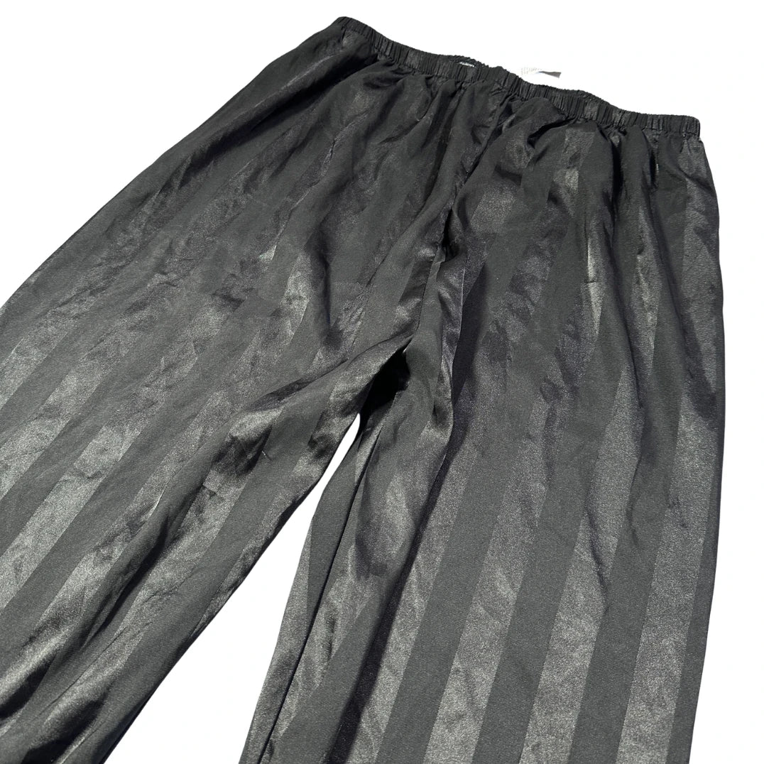 Unbranded Black Pajama Pants Striped
