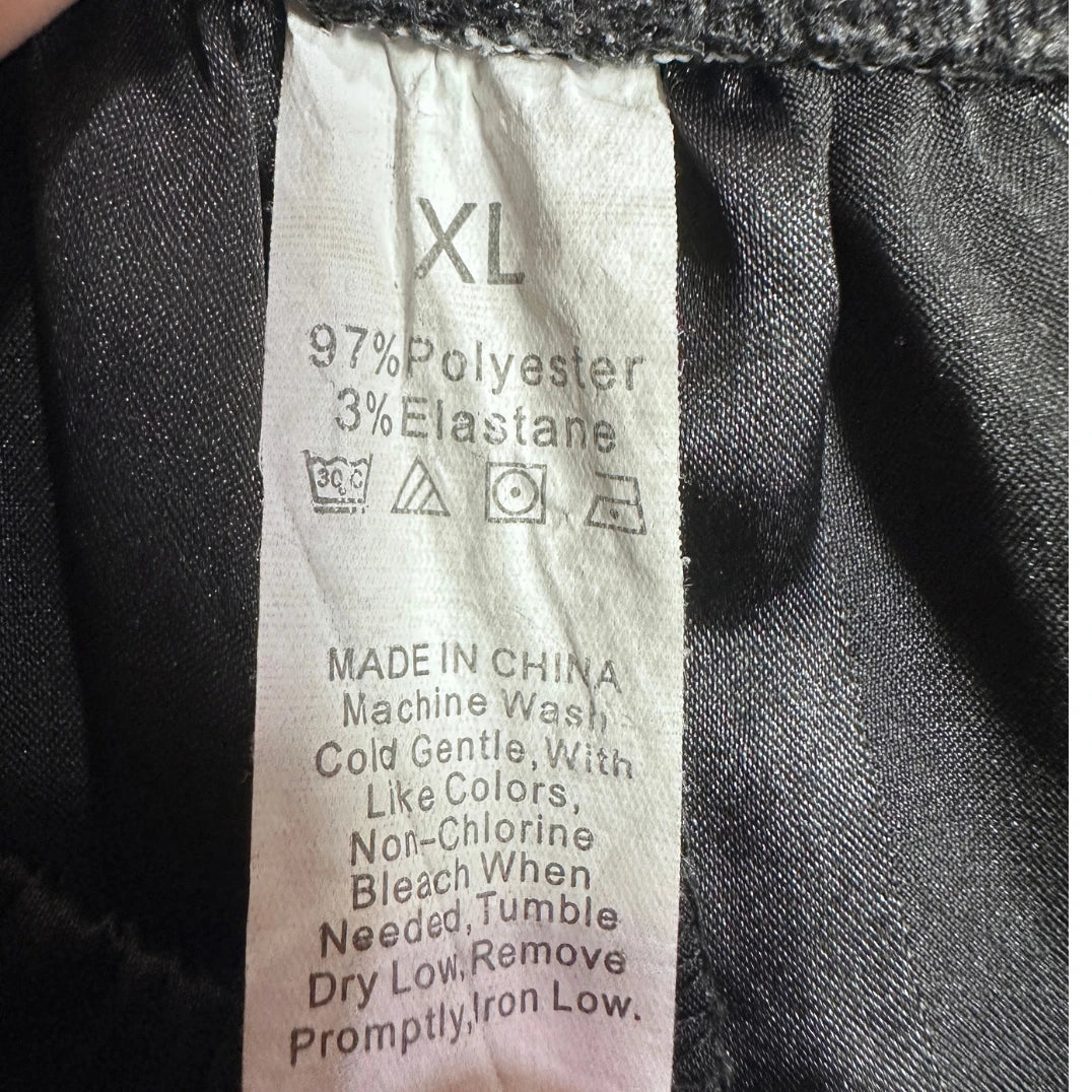 Unbranded Black Pajama Pants Striped