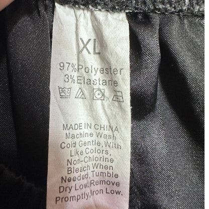 Unbranded Black Pajama Pants Striped