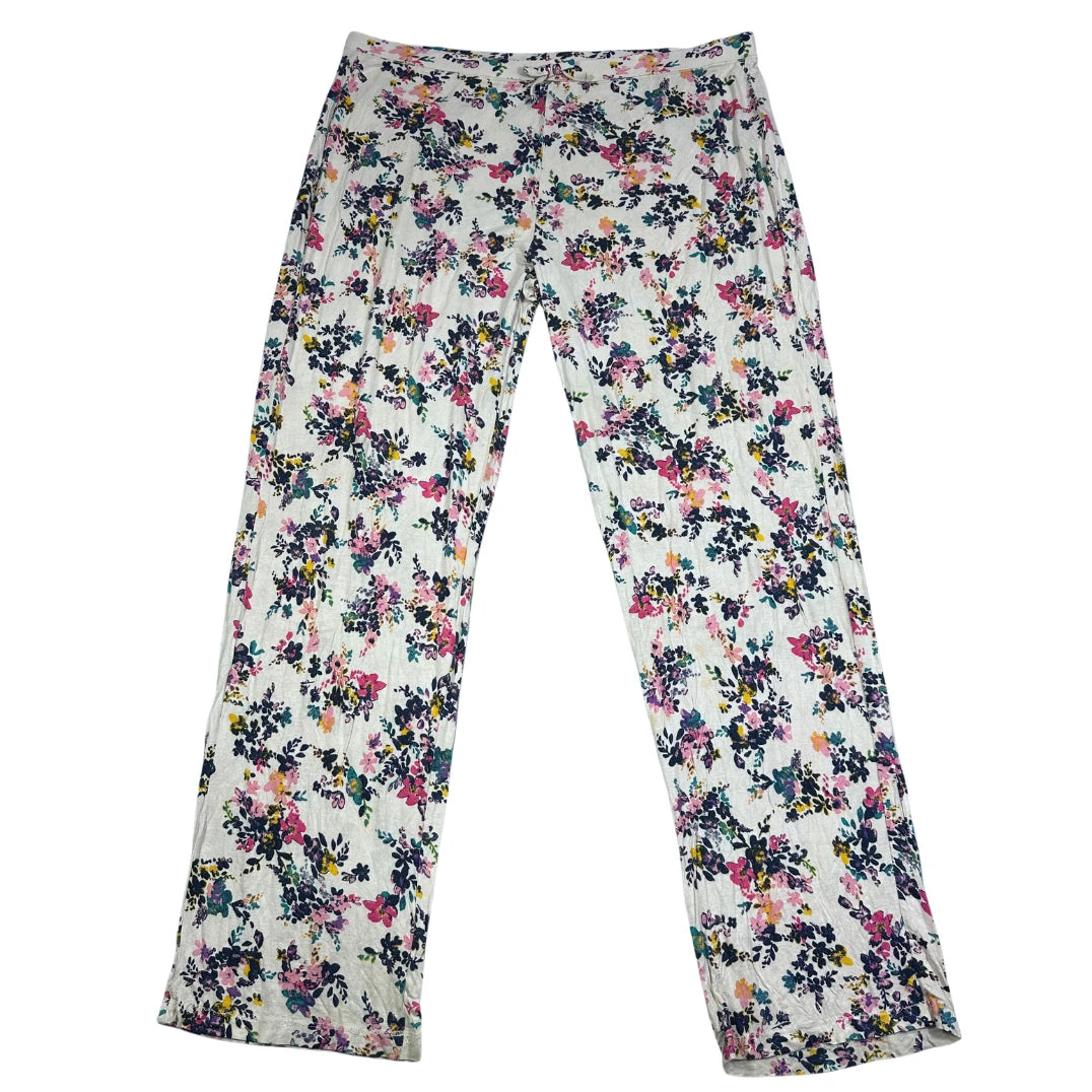 Thrift-and-treasures Pink Women's Trousers Floral-2XL Ladies Bottom