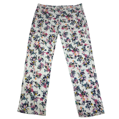 Thrift-and-treasures Pink Women's Trousers Floral-2XL Ladies Bottom