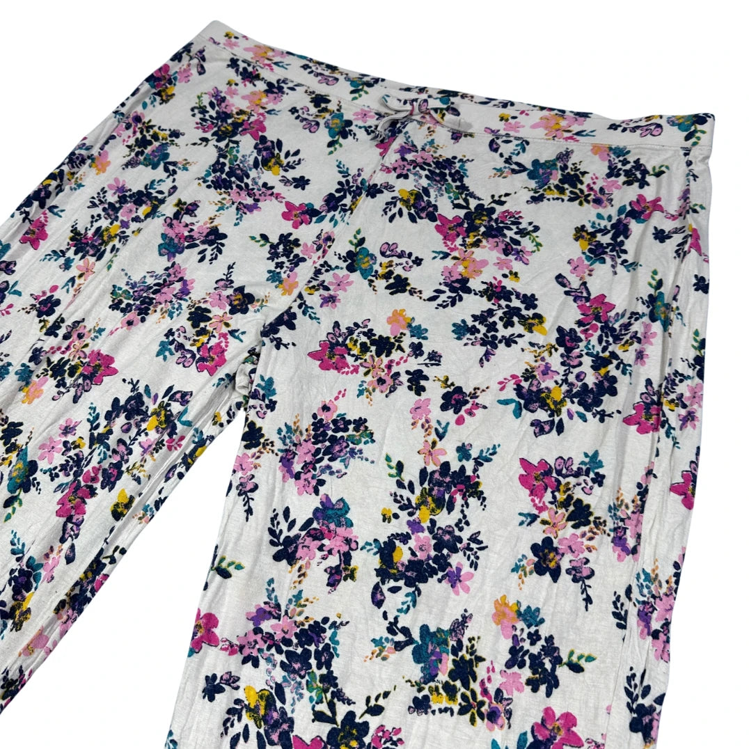 Thrift-and-treasures Pink Women's Trousers Floral-2XL Ladies Bottom