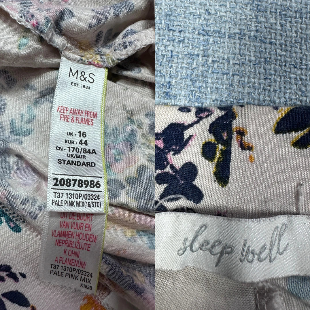 Thrift-and-treasures Pink Women's Trousers Floral-2XL Ladies Bottom