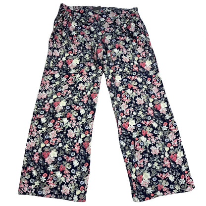 Yessica® Navy Floral Trousers Wide-2XL