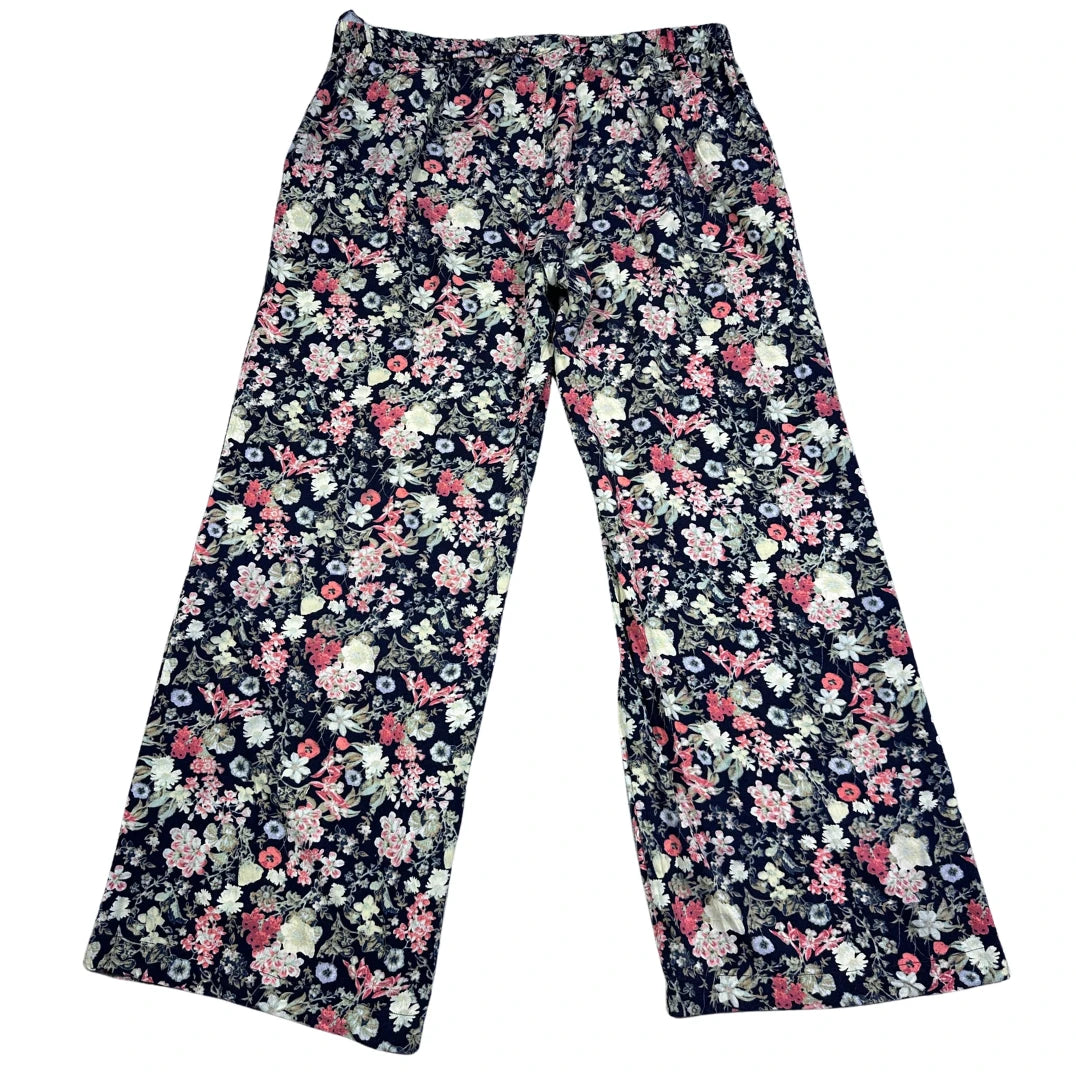Yessica® Navy Floral Trousers Wide-2XL