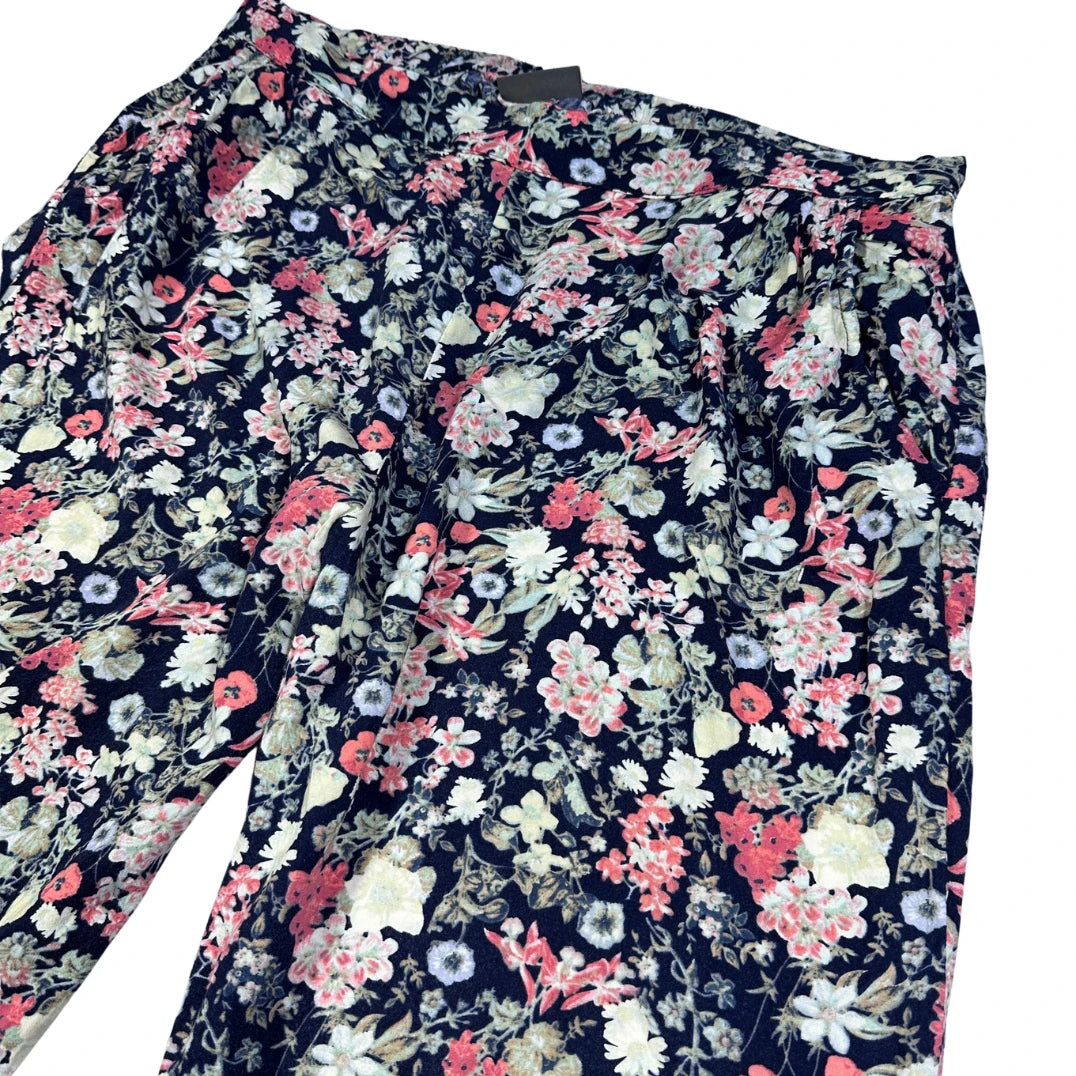 Yessica® Navy Floral Trousers Wide-2XL
