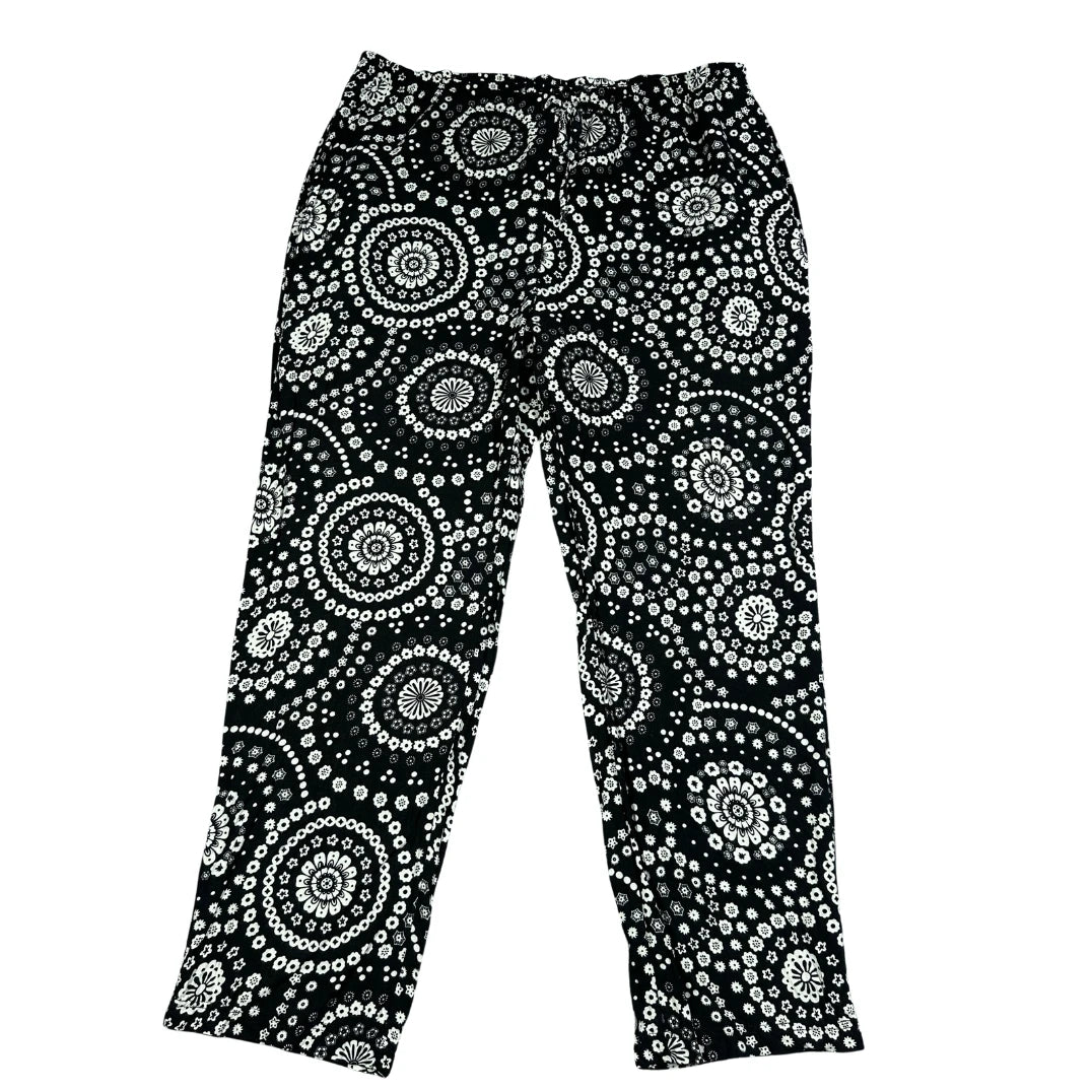 Unbranded Black White Printed Pants-XL