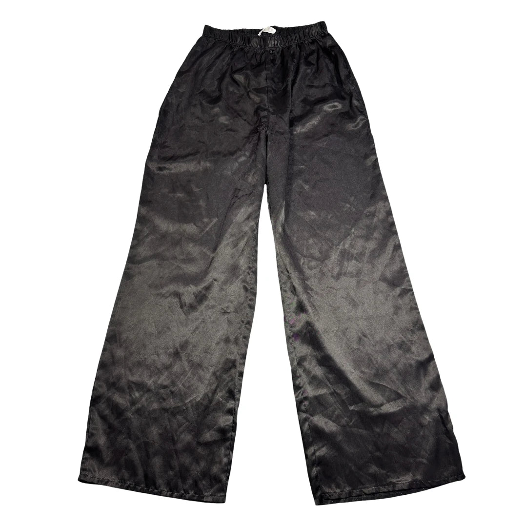 Trendyol® Black Satin Wide Leg Pants-S