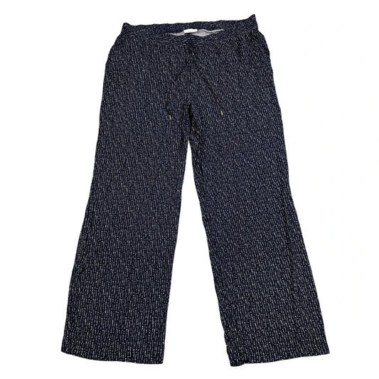 Yessica® Navy Printed Wide Leg Trousers-2XL