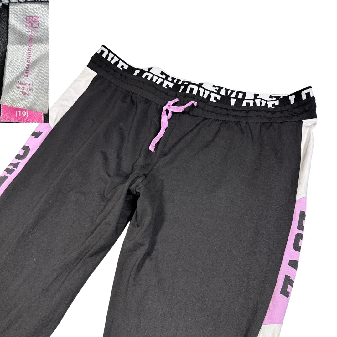No Boundaries Black Women's Track Pants-2XL Ladies Bottom