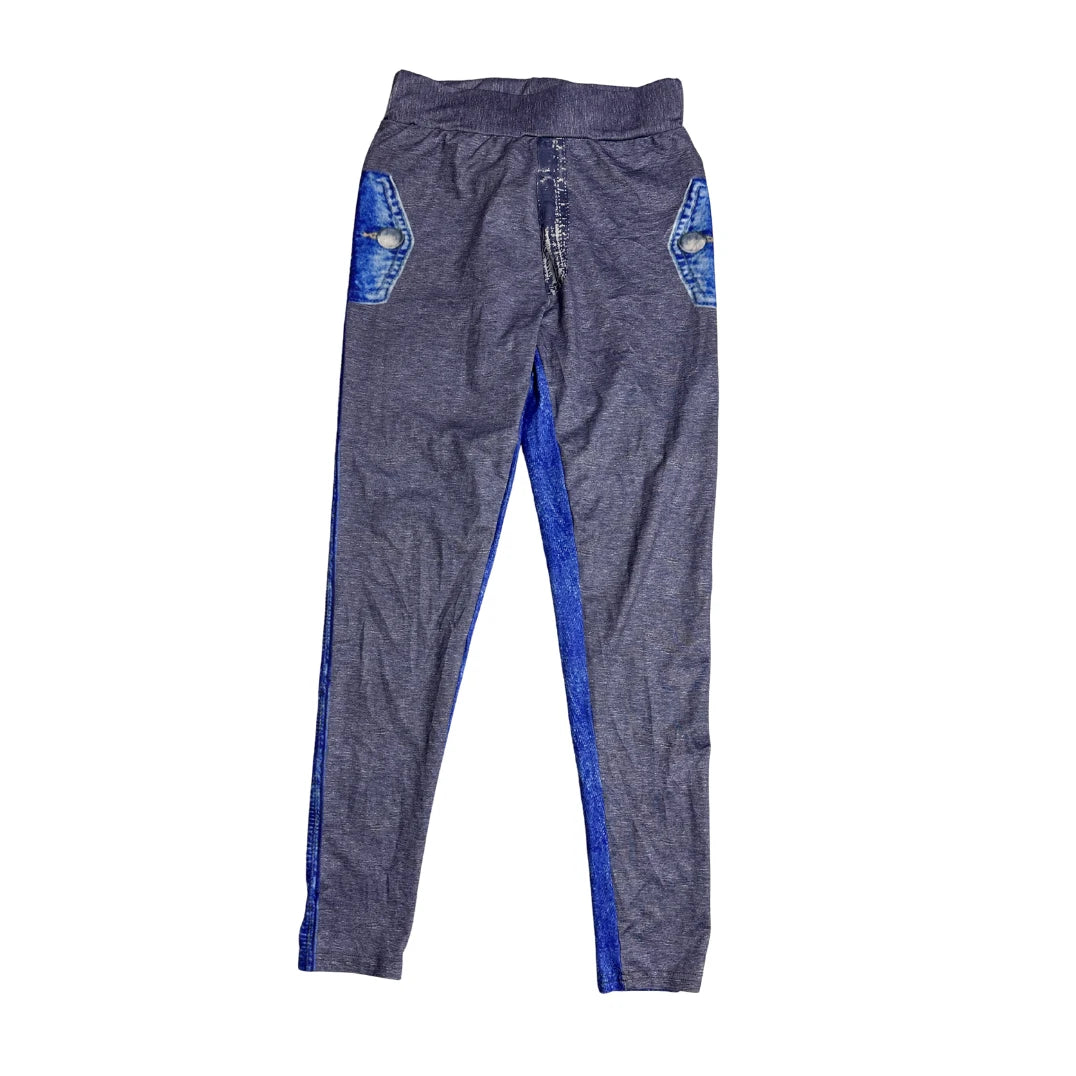 Denim Look Stretch Jegging Leggings(S)