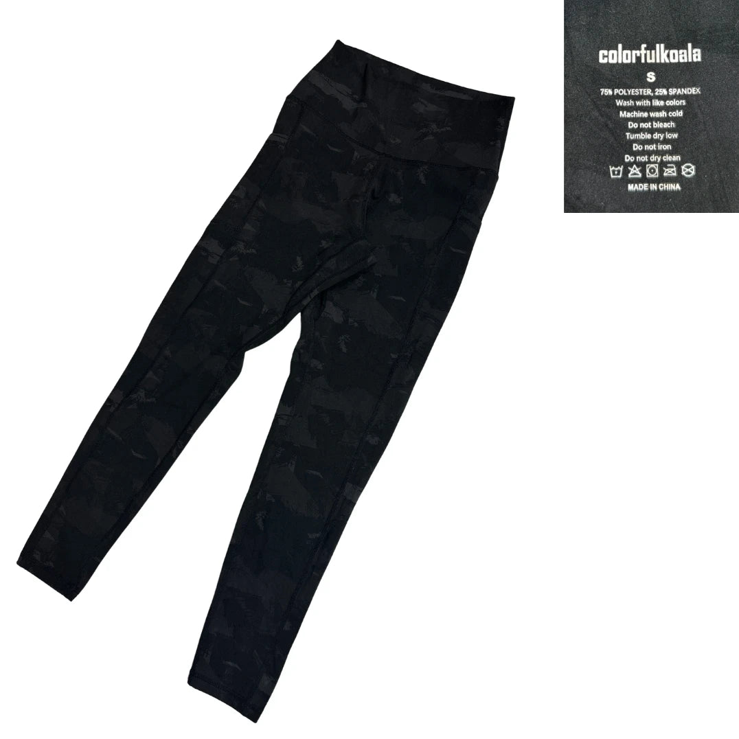 Colorfulkoala Tonal Camo Performance Leggings(S)