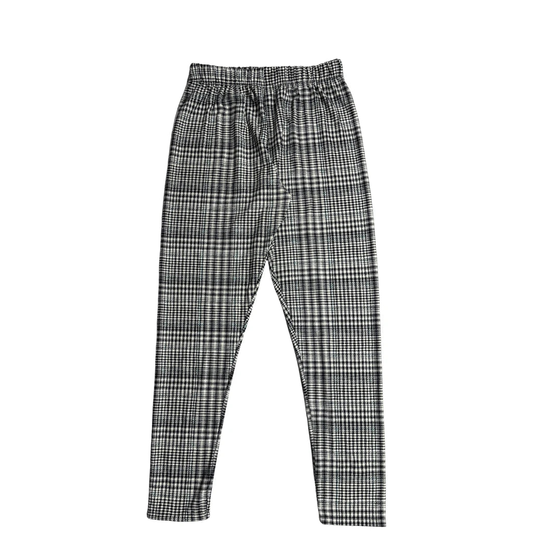 Classic Monochrome Plaid Leggings