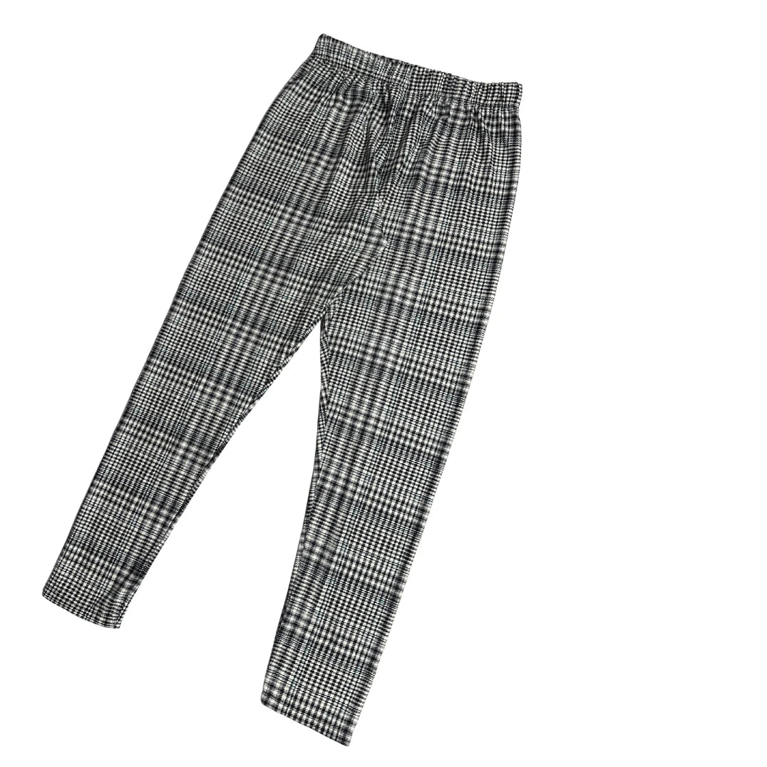 Classic Monochrome Plaid Leggings