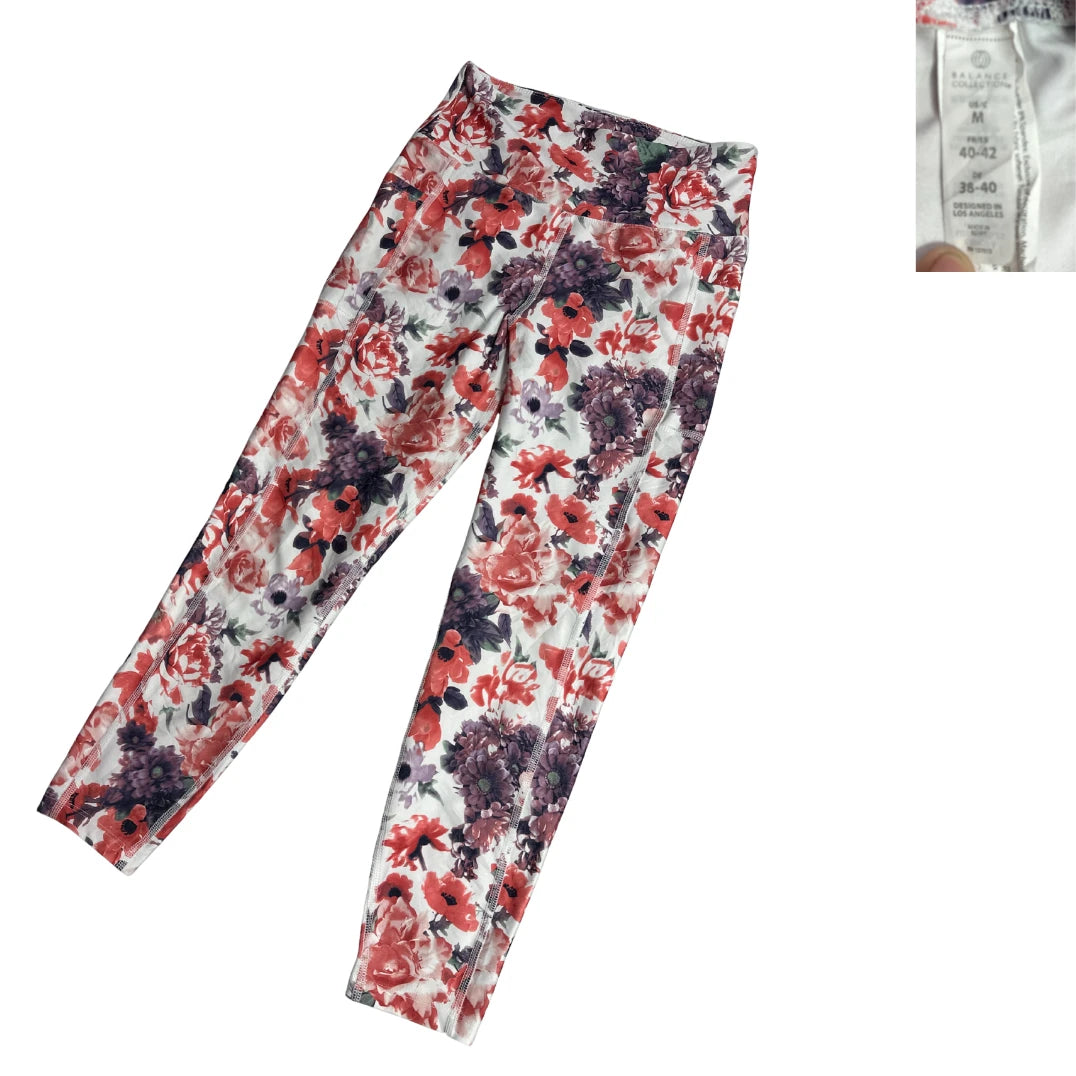 Floral Performance Stretch Leggings(M)