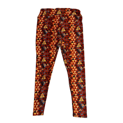 Vibrant Geometric Print Stretch Leggings(L)
