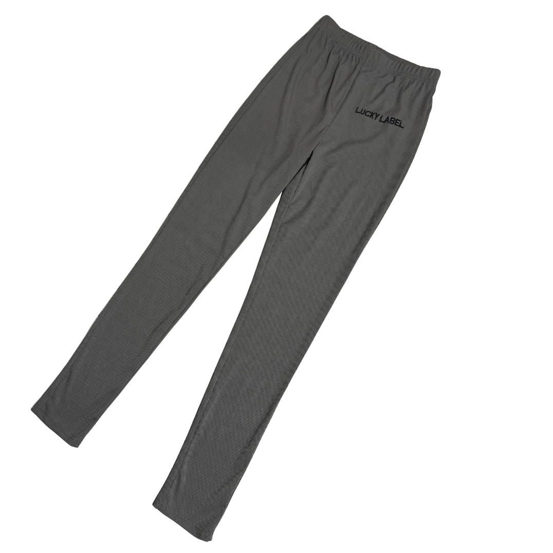 Lucky Label Ribbed Stretch Leggings(L)