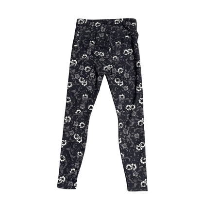 Monochrome Floral Performance Leggings(S)