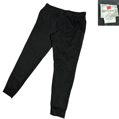 HANES ® Essential Black Sport Jogger Pants 🖤(L)