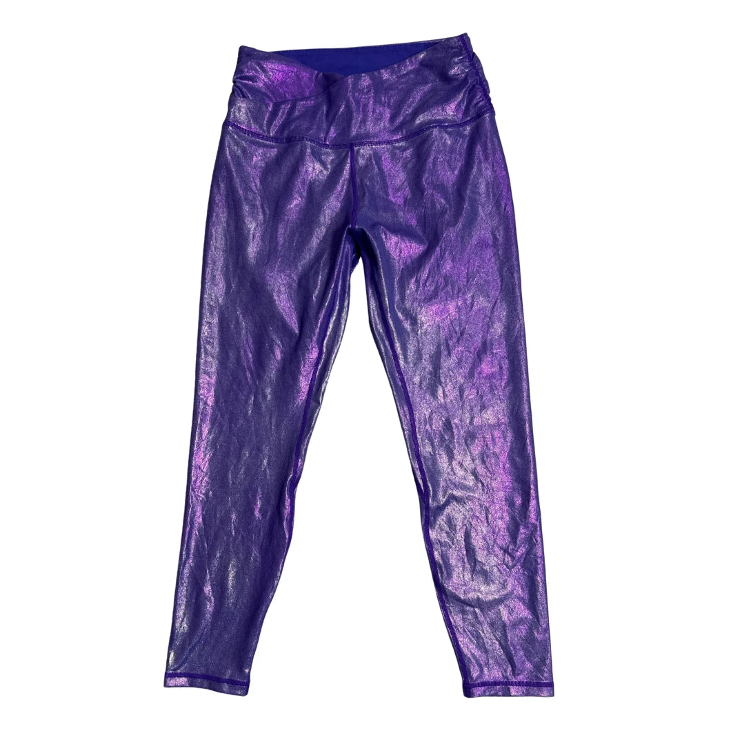 Metallic Shine Performance Leggings 💜✨(M)