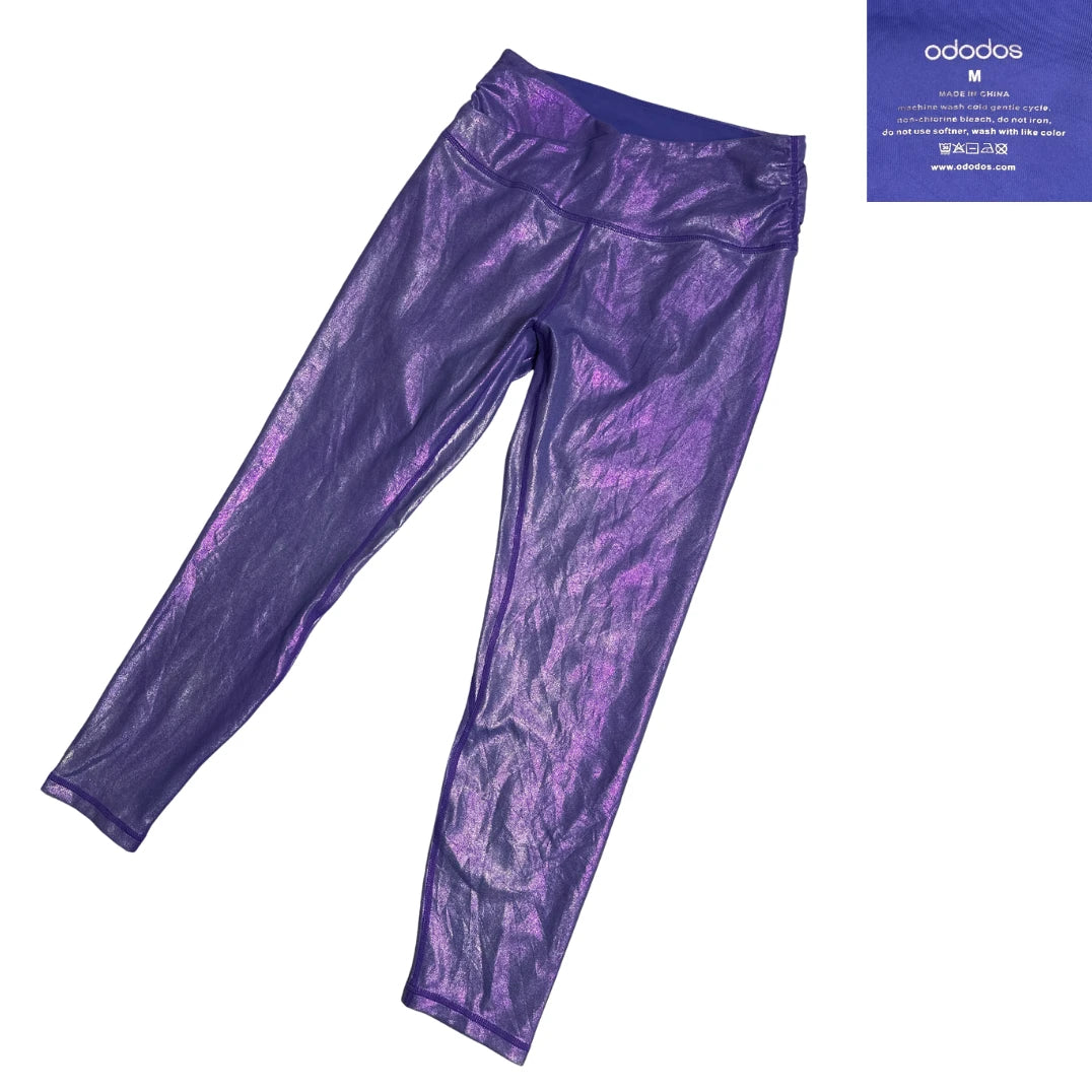 Metallic Shine Performance Leggings 💜✨(M)