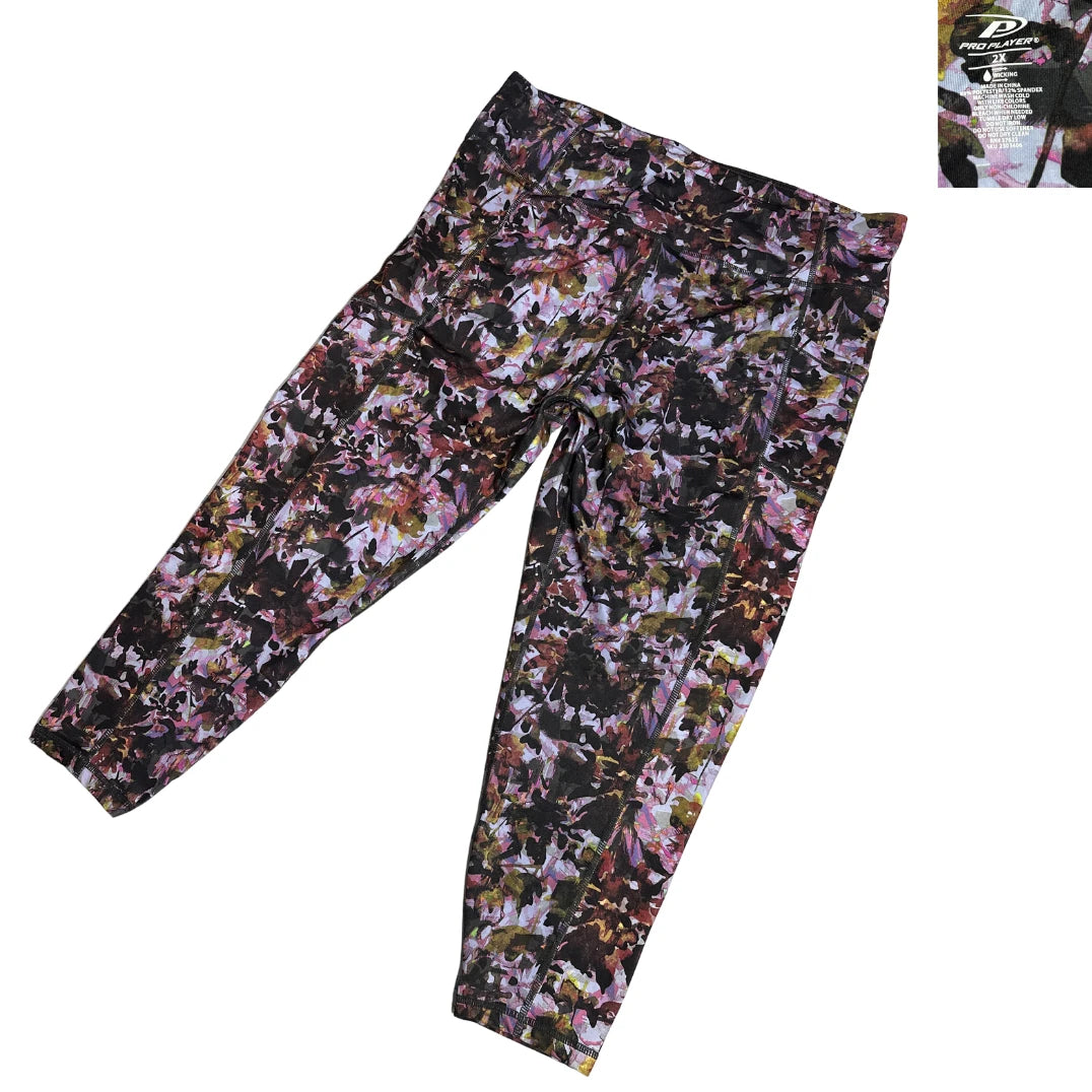 Multicolor Floral Performance Leggings(2XL)