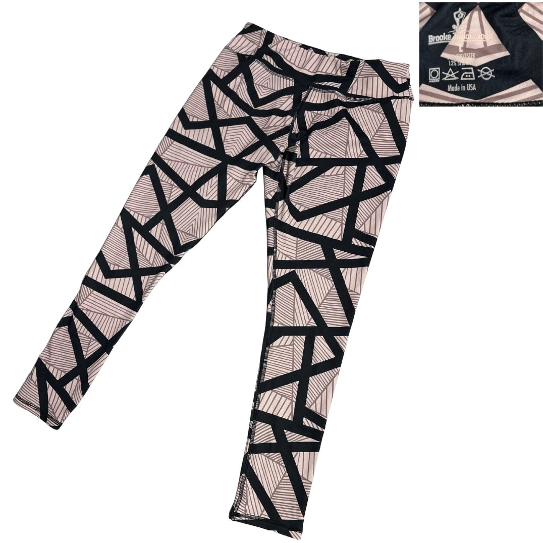 Geometric Print Performance Leggings(L)